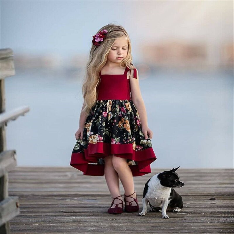 Toddler Baby Girl Strap Dress * Brand Style Party Formal Print Princess Tulle Floral Dress Sundress