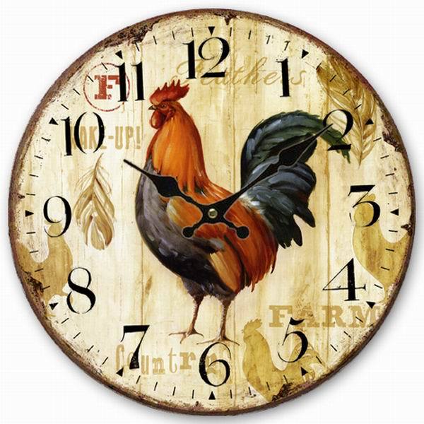 Kreative Amerikanischen retro Wanduhr Holz Stille Uhren Zauberstab Wohnkultur Jahrgang Zauberstab Uhr Küche Uhr Horloge Murale D72: I