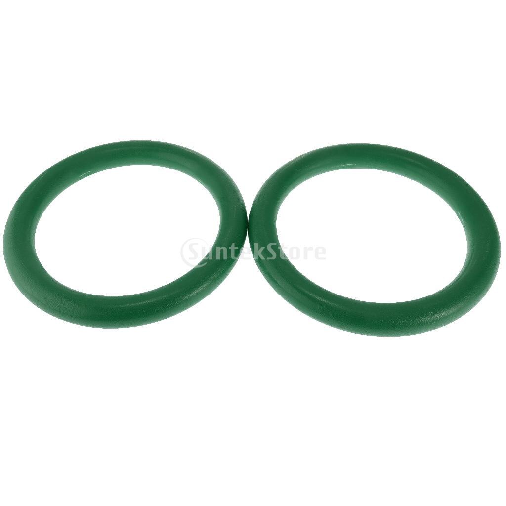 Heavy Duty ABS 23mm Fitness Gymnastic Rings Gym Exercise Cross Training Pull Ups Muscle Ups: Green 