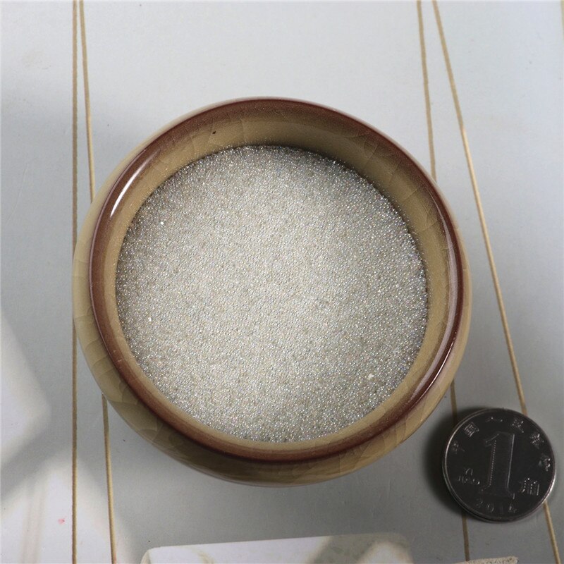 50G DIY mezcla colorida de agua de burbujas de cuentas de vidrio para el Molde de resina de relleno surtido de Micro cuentas de Arte de resina suministros de fabricación de joyería: White