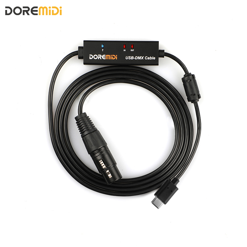 Cable DOREMiDi de USB-C A DMX para convertir DMX/RDM A USB-C y conectar A un ordenador
