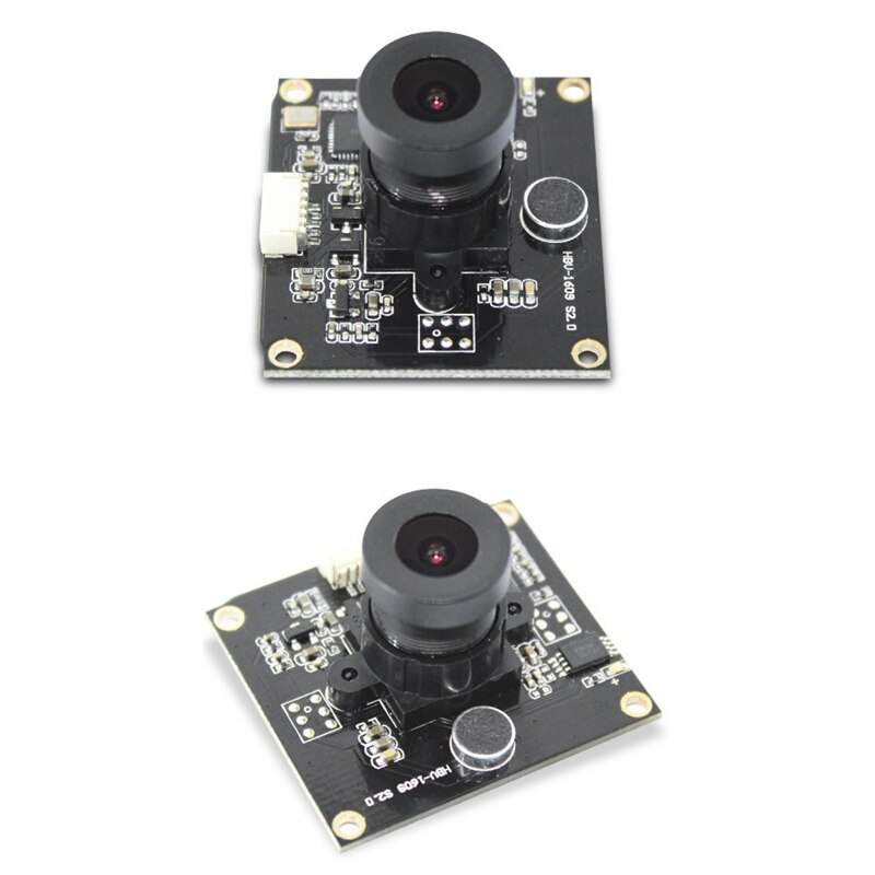 High Definition Camera Module, Drive-Free 2 Million Pixels 120 ° Wide Angle Digital Microphone OV2643 Chip, Black