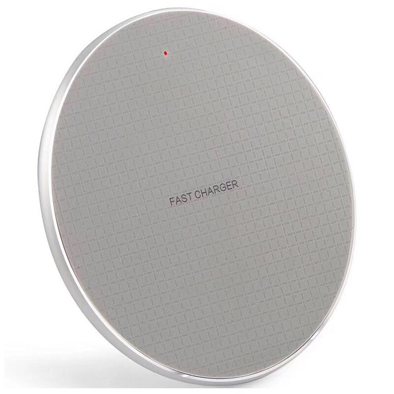 Draadloze oplader voor samsung galaxy  s10 s9 note 9, snellaadpad voor iphone 11 pro xs max xr  x 8 plus 10w qi-inductielader: Grijs