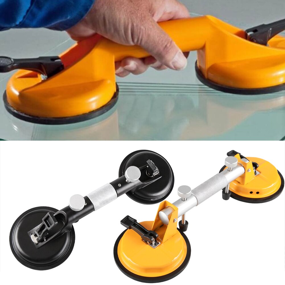 Tegels Spiegel Dubbele Handvat Professionele Zuignap Gebruik Glas Lifter Heavy Duty Draagbare Handgereedschap Thuis Puller Grijper