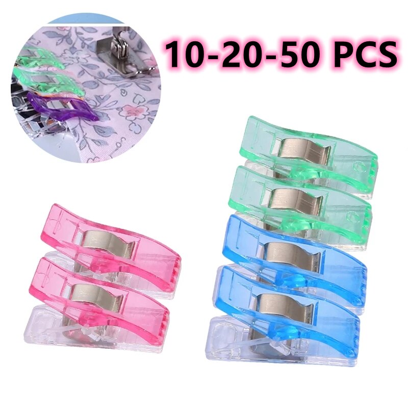 Sewing Clips DIY Crafts Plastic Clamps Colorful Safety Plastic Clamps Fabric clip hemming clip sewing tools sewing accessories