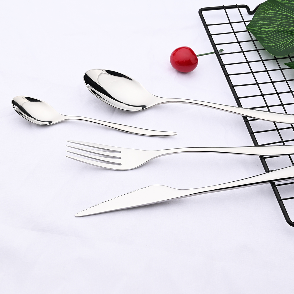 Mirror Silver Cutlery Dinnerware Set Tableware Flatware Set 304 Stainless Steel Kitchen Knife Fork Spoon