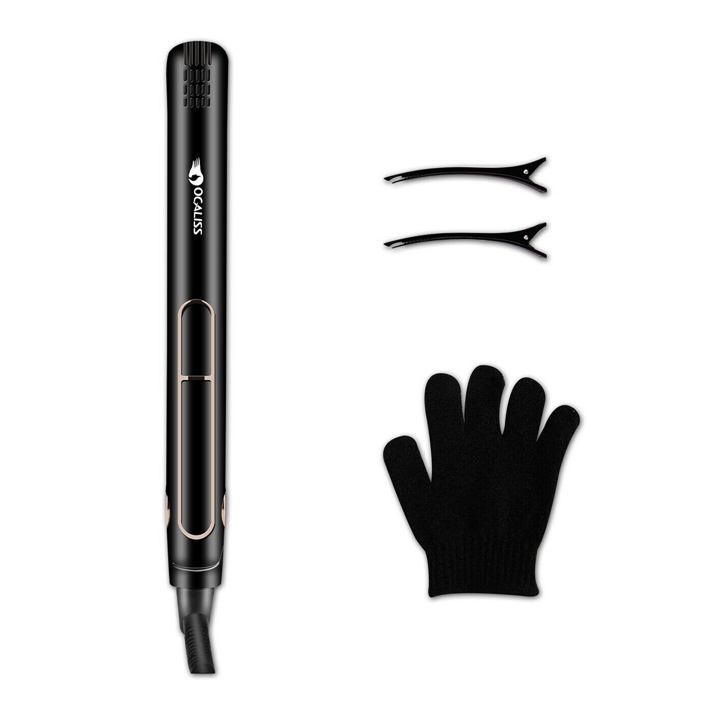 Ocaliss 39 Wide Plates Hair Straightener Curler Ceramic Flat Iron Keratin Straightening Curling Irons Styling Tool