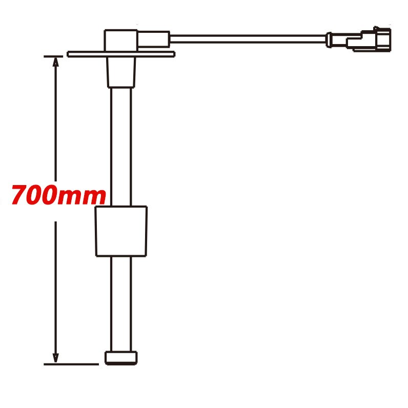 Marine brændstof niveaumåler sensor båd rv vandstand sensor tank sendeenhed 0-190 ohm: 700mm