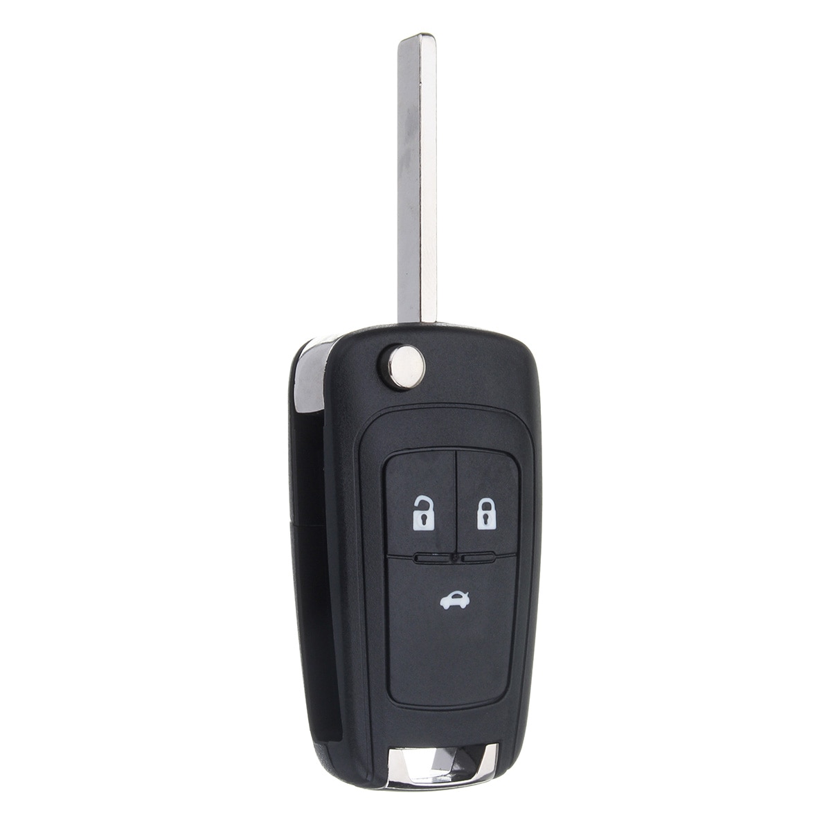 Chave remota automotiva dobrável, chave com 3 botões e lâmina para chevrolet cruze aveo 2011 2012