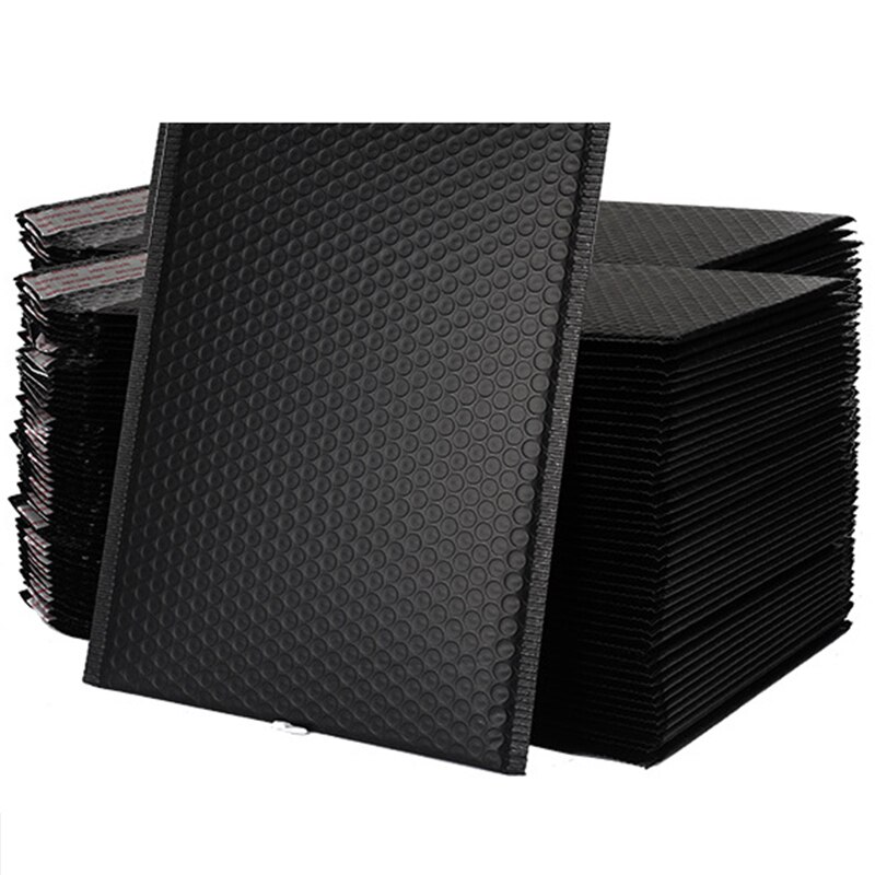 50 Pcs Black Envelope Bubble Bag Mailing Padded Envelopes Packaging Mailer Self Seal Express Bag