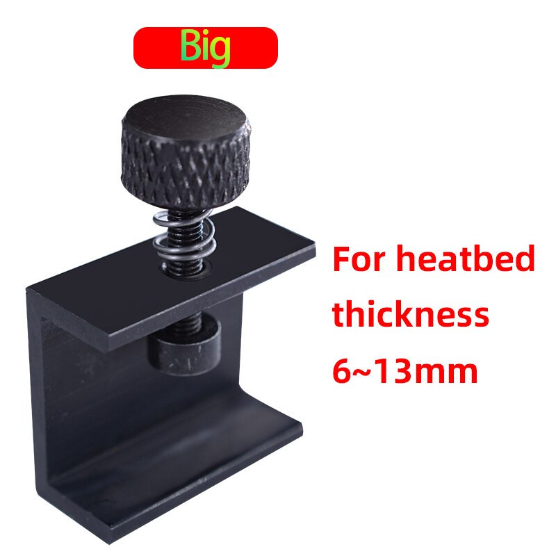 Aluminium justerbar sengeklemme ender 3 heatbed klemme til 3d printer bygget platform glasholder
