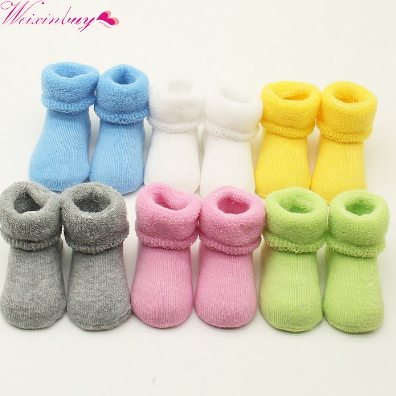 Baby piger drenge nyfødte spædbarn vinter varme støvler småbørn børn bløde bomulds sokker støvletter 0-2 y