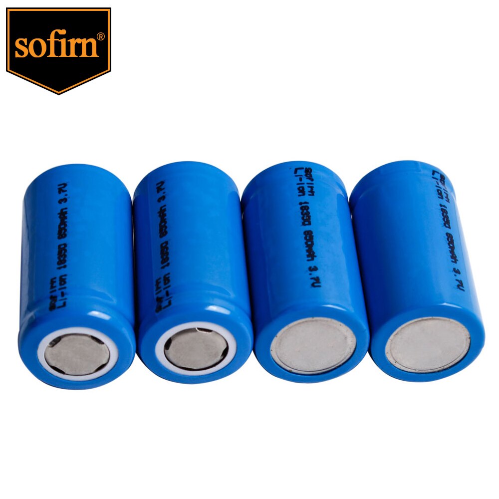 Sofirn 18350 850Mah Oplaadbare Batterij 3.7V Lithium Batterijen Flat Top Icr 5C Ontlading Batterij Oplaadbare Lithium Cellen