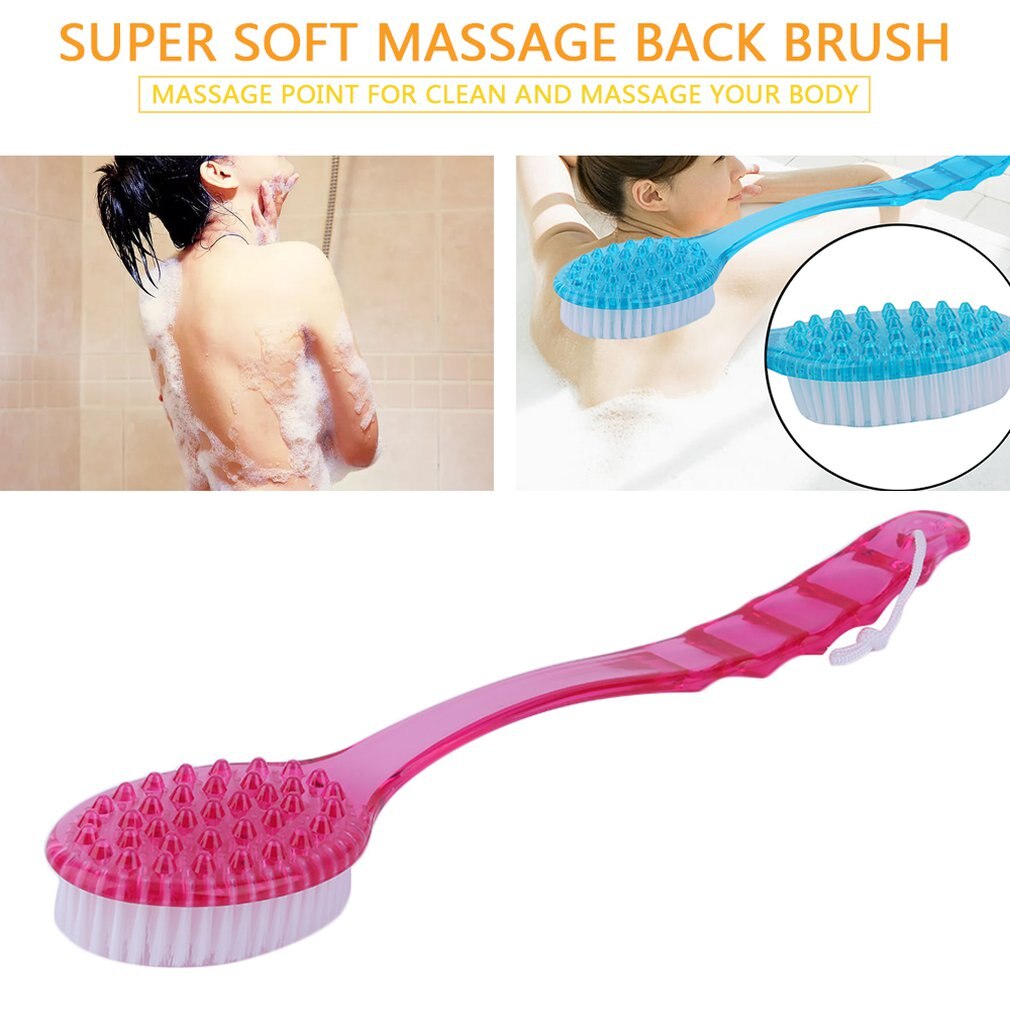 Cepillo para ducha de baño con mango largo, cepillo para ducha de baño, masaje de piel, frotamiento de espalda, accesorios para el cuidado de la salud
