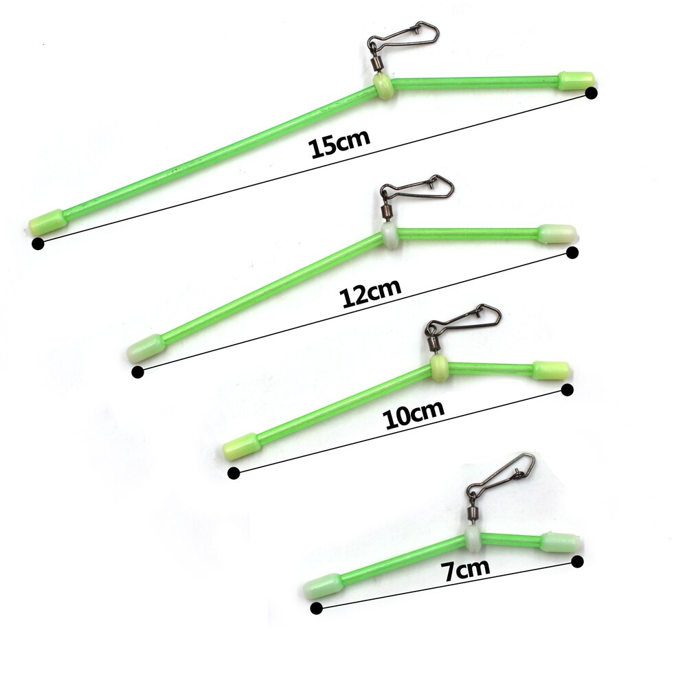 Mnft 6 stk anti-tangle bomme havfiskegrej plastrør balancebeslag lysende fiskegruppe fiskesnøre pesca