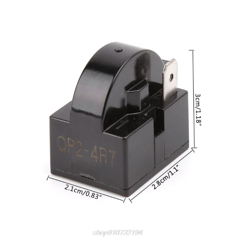 QP2-4.7 relais de démarrage pour compresseur N12 20, QP2-4R7, 4,7 Ω, 1 broche, réfrigérateur, directe