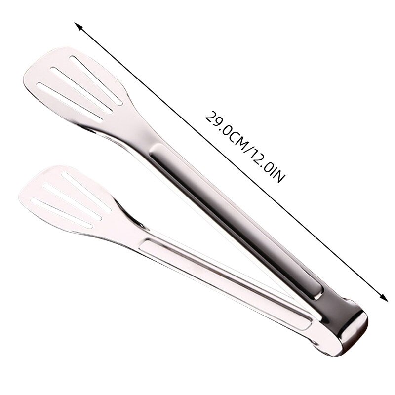 Edelstahl BBQ Zangen Für Buffet Steak Brot Dessert Gebäck Lebensmittel Clip Küche Utensilien Grill Zubehör: 12 Inches
