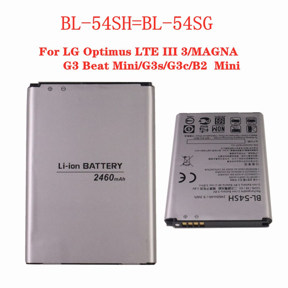 Battery For LG V10 V20 V30 V40 V50 G7 ThinQ G3 G4 G5 K7 K8 K10 K20 Plus Leon Tribute 2 5 Optimus LTE 3 L7 2 F3 F5 Google 2: BL-54SH