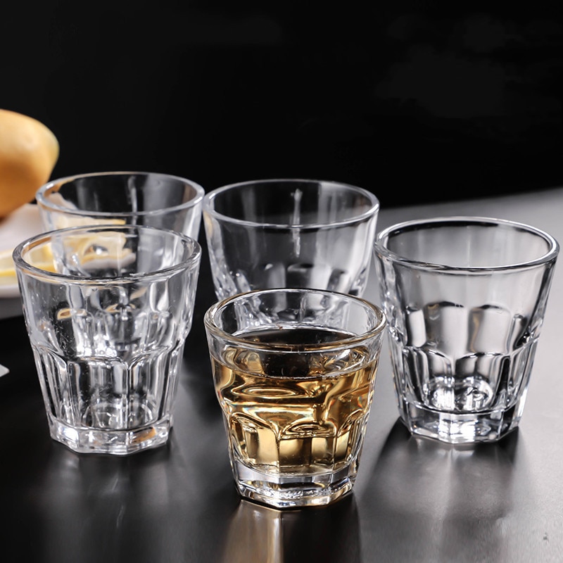 5PCS/Lot 100ML Shot Glass Tempered Material Clear Glass Cups for Liquor and Spirits Wine Cup Tumbler Bar Club Party Drinkware