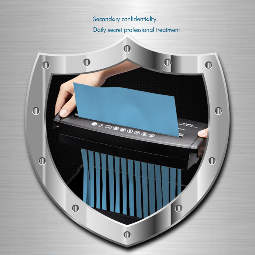 5-Sheet Strip-Cut Paper, Desktop Electric Paper Shredder with 10L Wastebasket Home Office Shredder, Overheating Protection