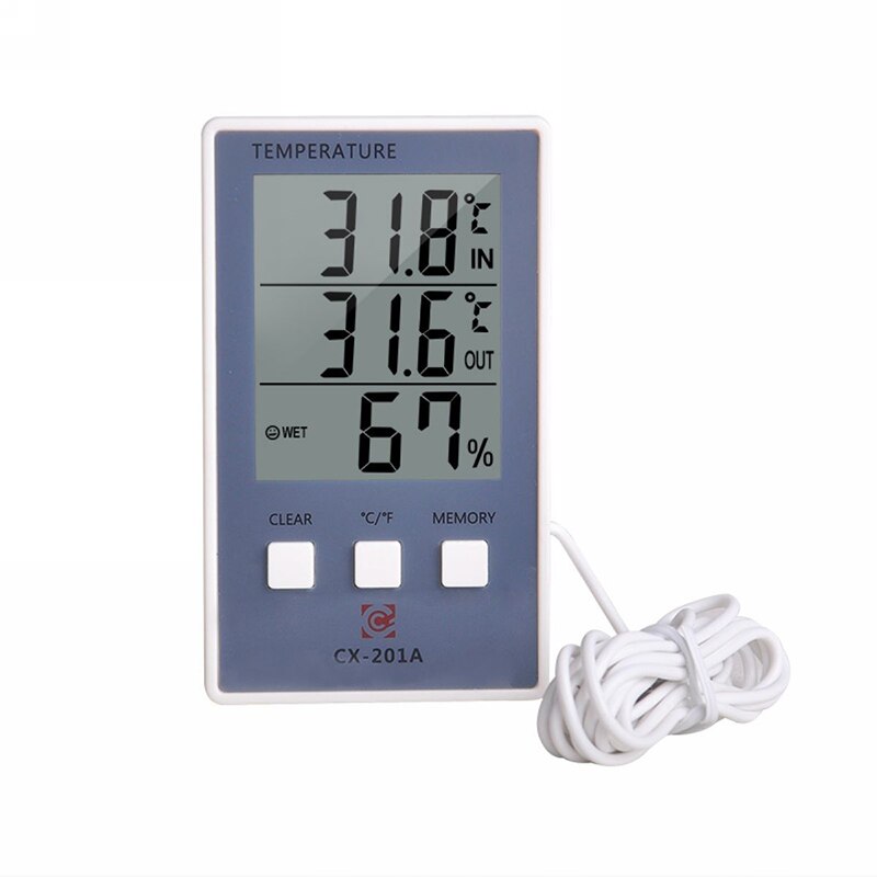 Digital Thermometer Hygrometer Indoor Outdoor Temperature Humidity Meter Display Weather Station Monitor Gauge LCD Screen #2: G257664