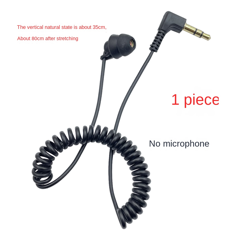3.5Mm Lente Oortelefoon Enkele Kant Koptelefoon Oordopjes Bedrade Headset Voor Mobiele Telefoon Mp3 Computer