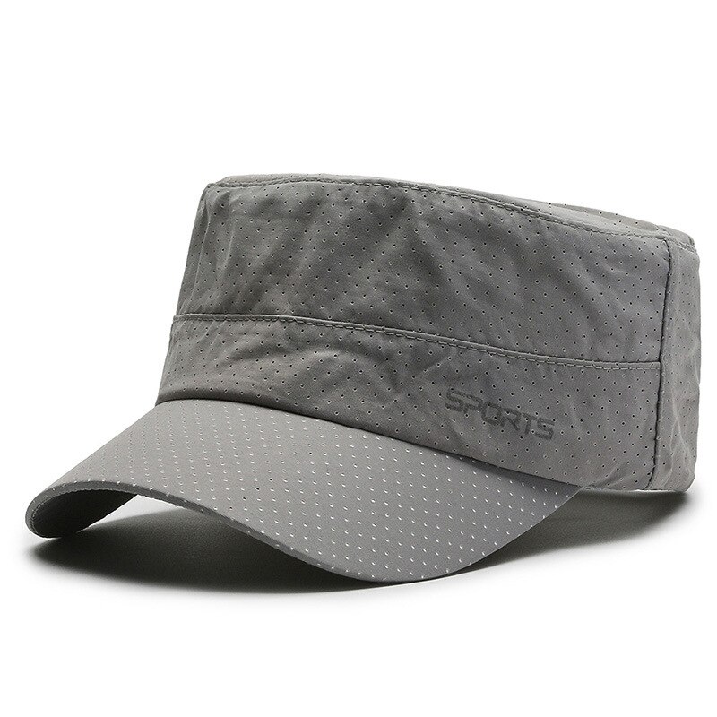 Berretto da Baseball Flat-Top estivo da uomo sport traspirante parasole traspirante traspirante Sunhat donna cappello da punzonatura stampato Kpop Unisex: Light Gray