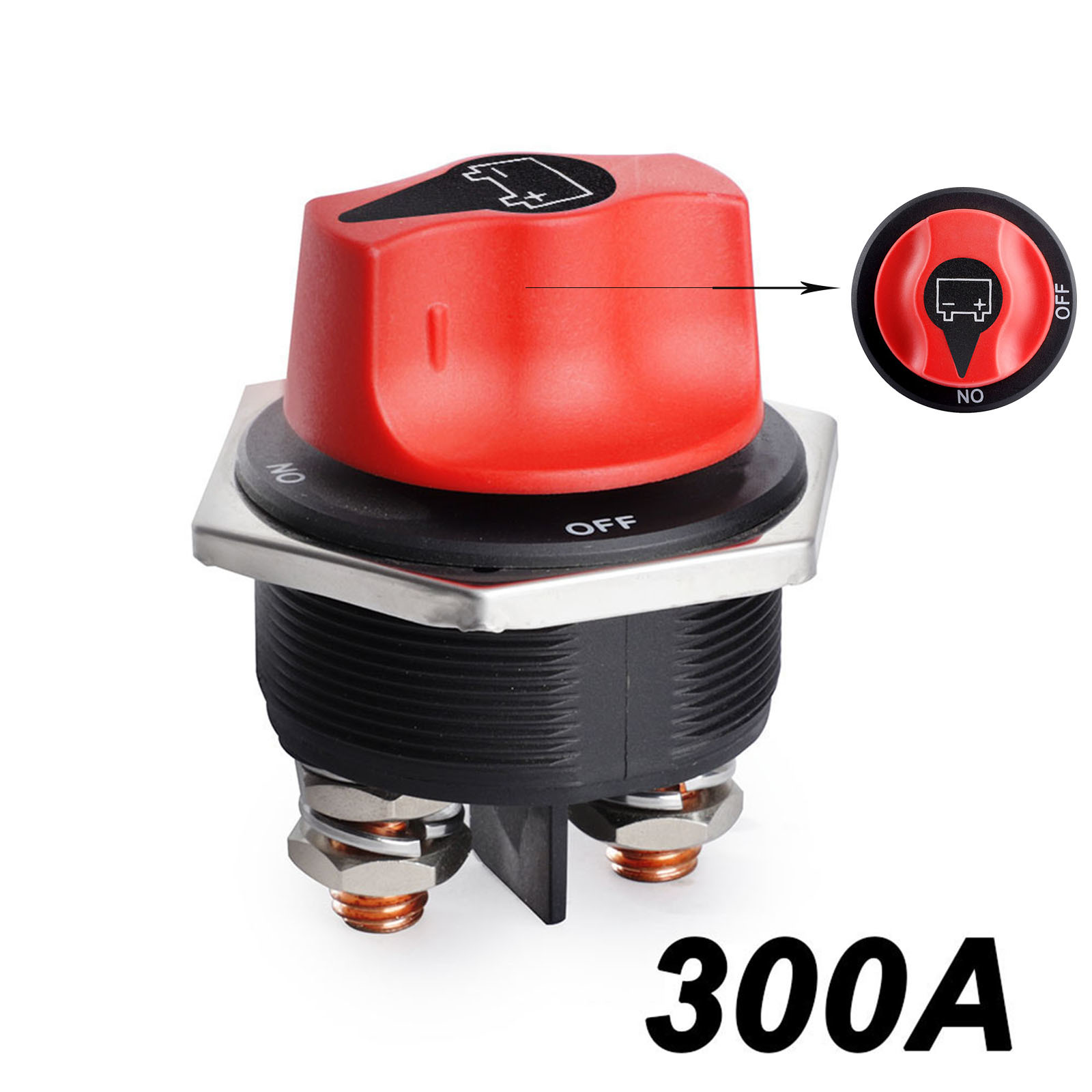 DC 32V interruptor de batería de coche seccionador aislador de potencia 50A 100A 200A 300A Kit de interruptor de rally de corte para coche motocicleta camión barco: Verde
