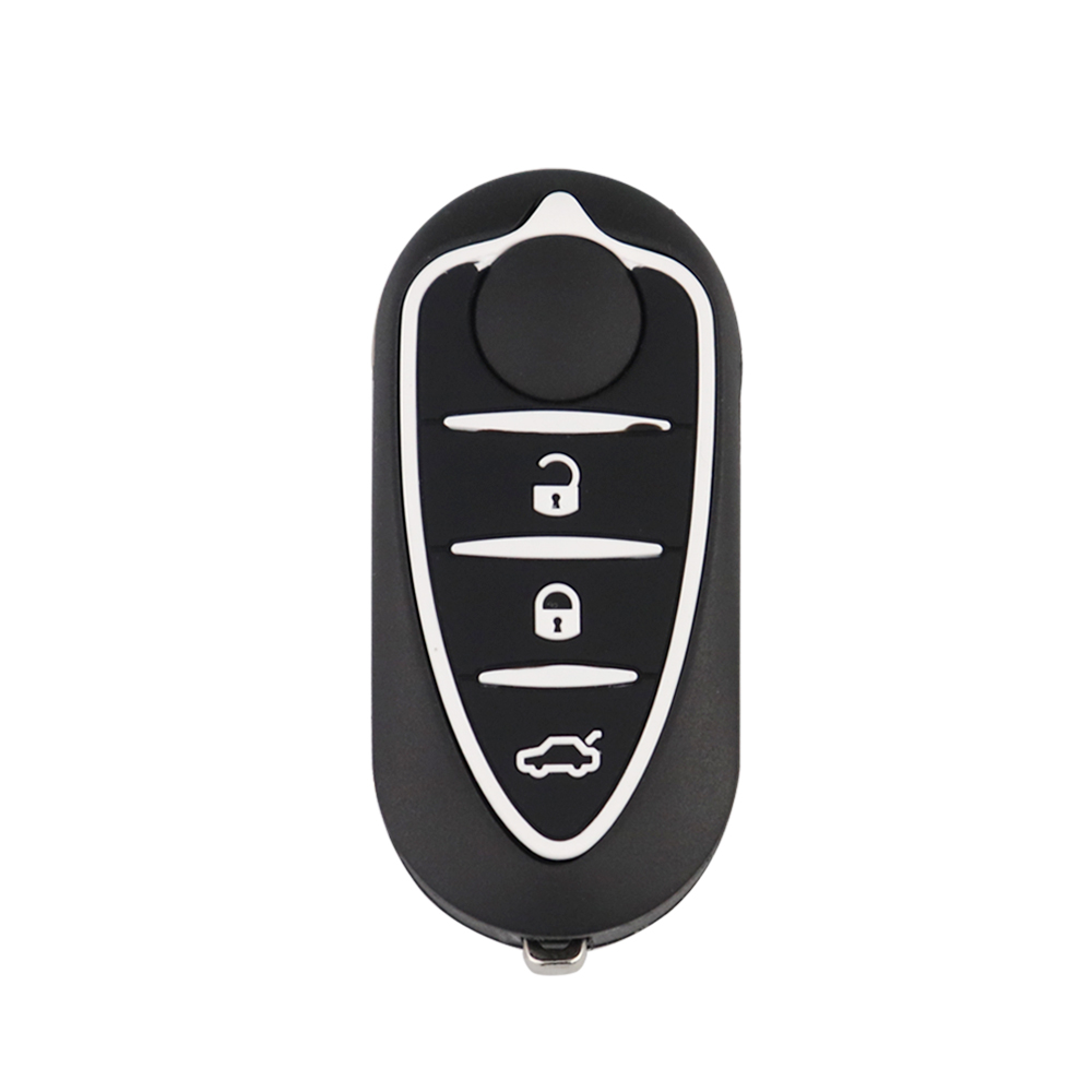 YIQIXIN 3 botones Flip reemplazo Fob funda para Alfa Romeo Mito Giulietta 159 GTA 147 156 166 carcasa plegable para llave de coche remota: Gris