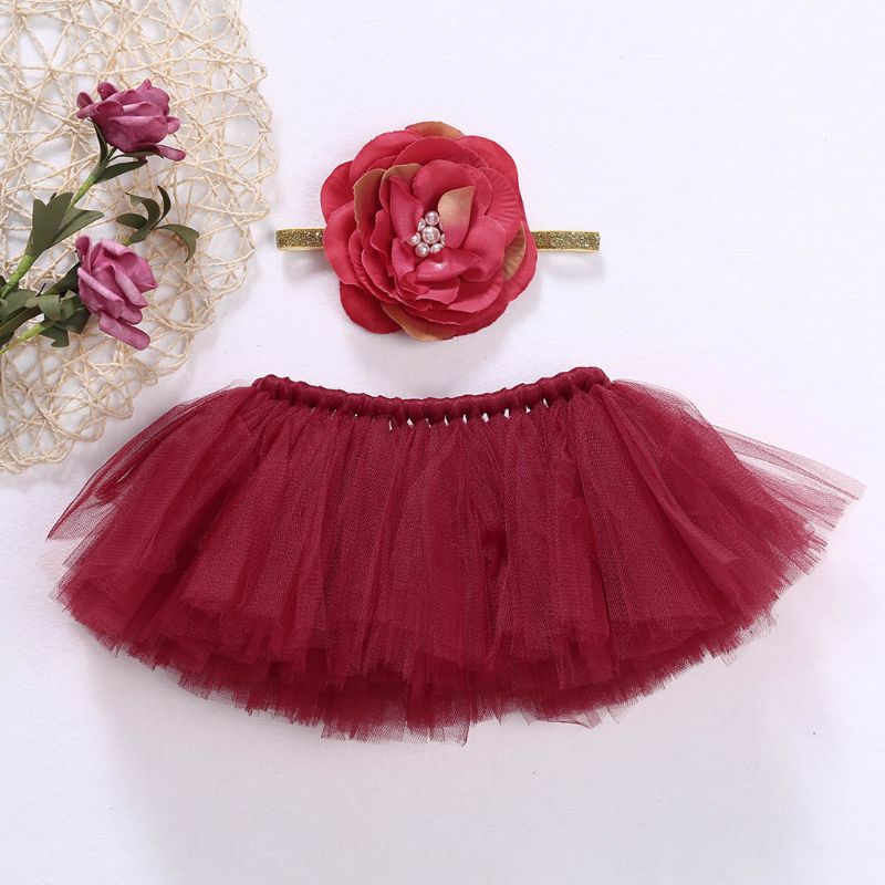 Jupe Tutu pour -né, coiffe pour bébé, tenue florale, accessoire de photographie pour filles