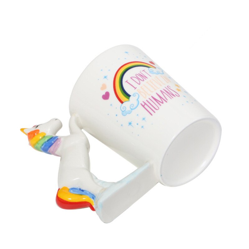 WEIZHIDA Einhorn Tasse 3D - Lustige Überraschungstasse Mit Einhorn Im Boden