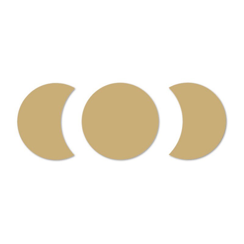 3 Pieces Acrylic Moon Phases Mirror Set Crescent M... – Vicedeal