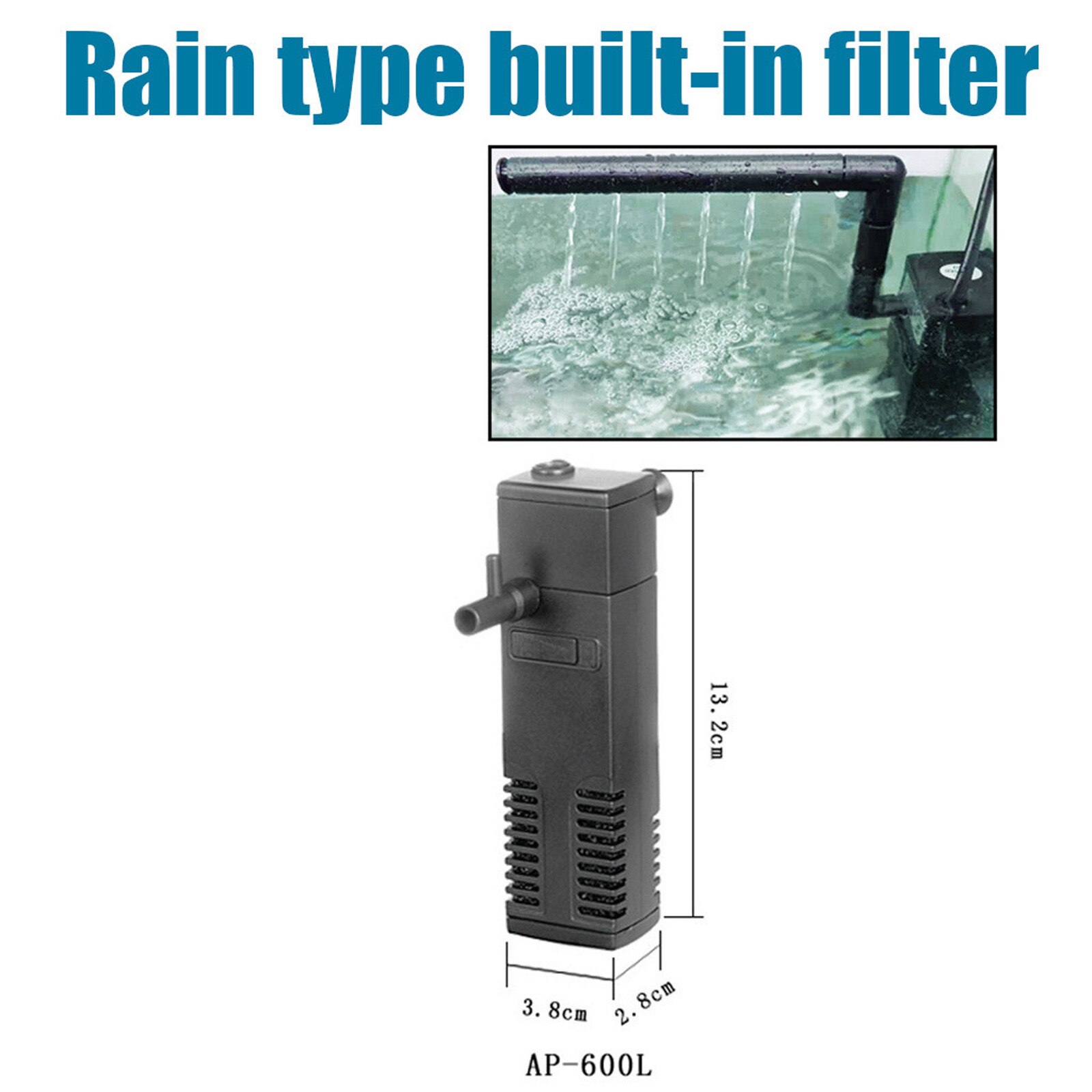 @ Aquarium Filter Draagbare 3-In-1 Aquarium Interne Filter Dompelpomp Voor Fish Tank Water Filter machine Tools