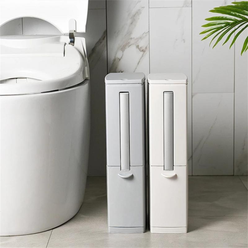 2 In 1 Smalle Prullenbak Wc Borstel Set Creatieve Badkamer Plastic Afval Bin Vuilnisbak Keuken Vuilnis Emmer Prullenbak dustbins