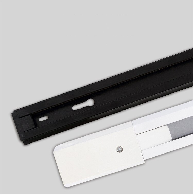 10 stks/partij led Track light rail voor 2 lijn, 150/200 cm aluminium wit en zwart lead rail met connectoren, plafond/wall mounted