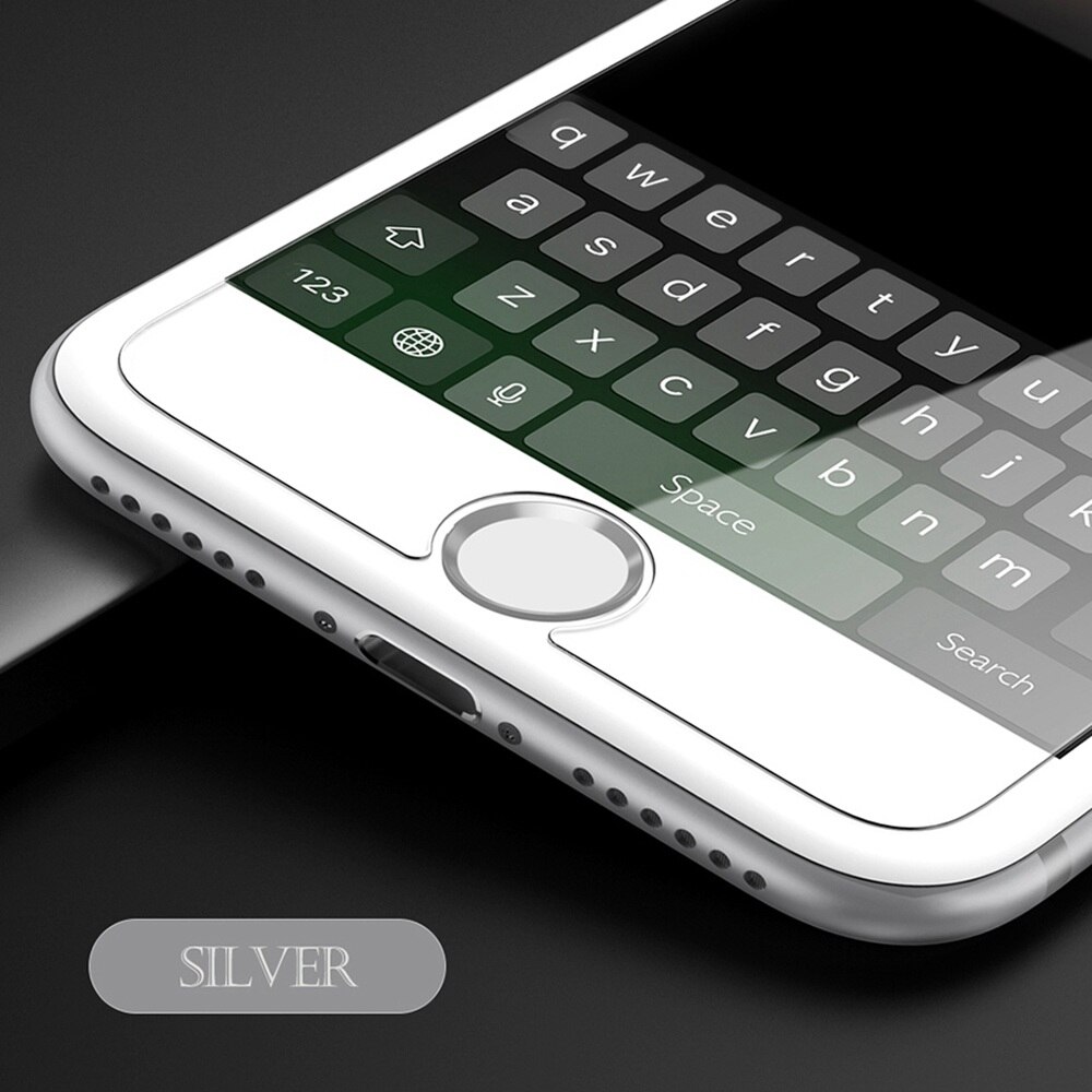 KISSCASE Home Button Aufkleber Anti Schweiß Für iPhone 6 6 S 7 8 Plus 5 S SE 5 Fingerprint Touch ID Protector Für iPad Air Mini 2 3 4: Silver