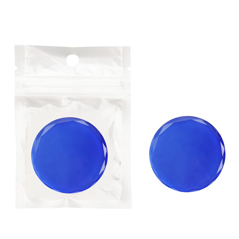 Support de pierre de Jade en cristal rond, colle adhésive pour Extension de cils colorés de , palette en verre stéréo, outils de maquillage: 1pc Dark blue