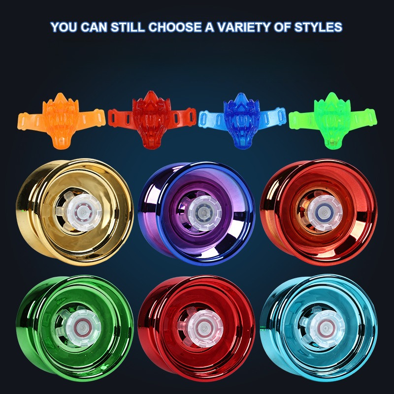 Aluminum Alloy Yoyo Ball for Beginners Adults Kids Competitive Trick Yoyo with Bearing String Accessories Toy