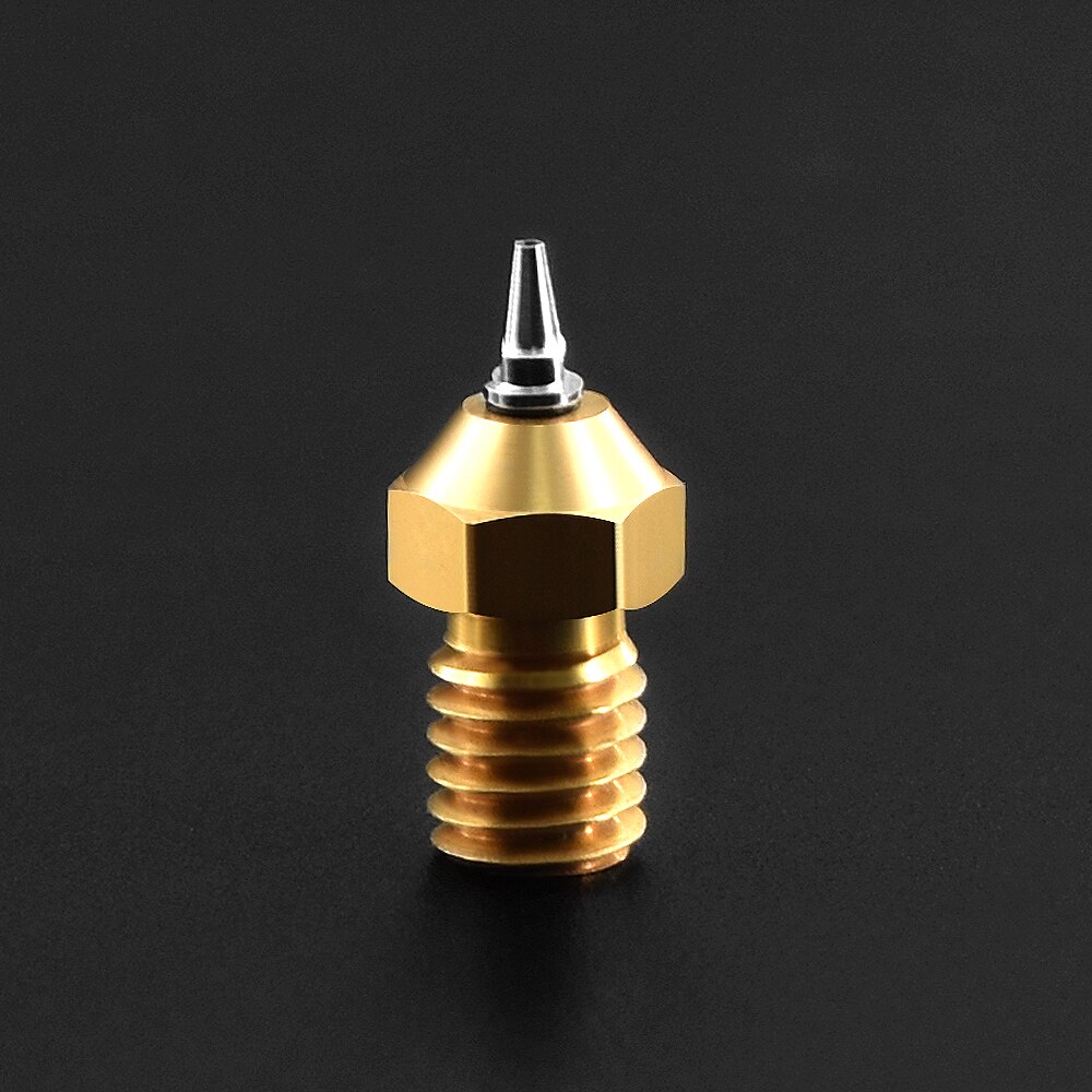 arrivals E3D V5 V6 Brass Nozzle M6 threaded 0.2/0.3/0.4/0.5mm Removable Stainless Steel Tips for 1.75mm filamnet: 0.4mm