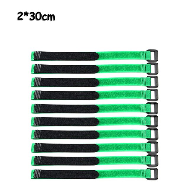 10 PC 2*50cm Reusable Fastening Bike Tie Nylon Hook &amp; Loop Durable Multil Purpose Self-adhesive Strap Cable Ties: Type2 A4