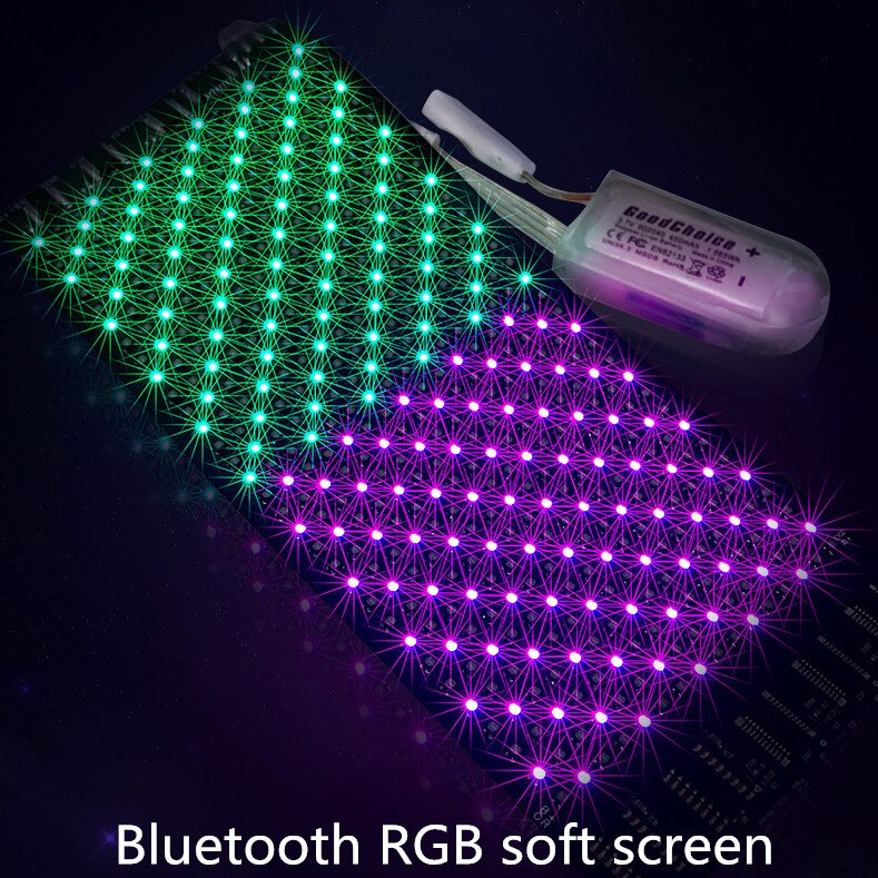 Tela matriz de exibição de pixel 16*32 do módulo led flexível bluetooth diy para led chapéu de sol saco de camiseta led máscara facial exibir texto de rolagem