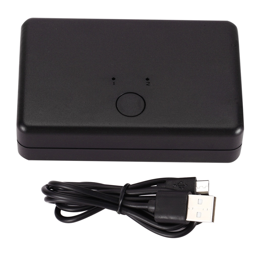 Mini 2 Port RJ45 Lan Hub Network Switcher Box Ethernet Adapter Hub Splitter For Computer Black