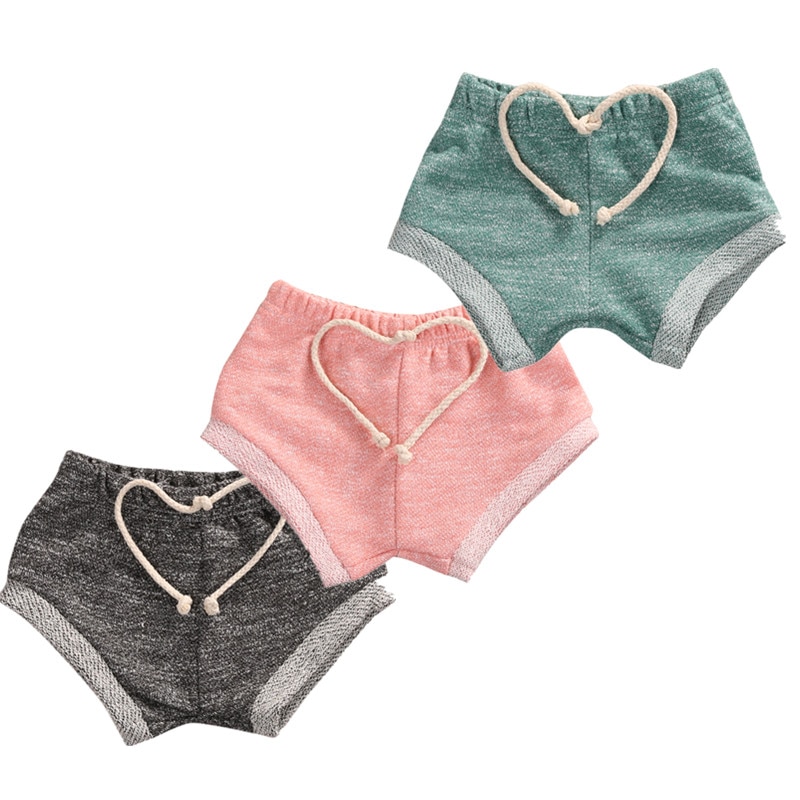 2017 moda criança bebê meninos meninas pura cor algodão shorts bottoms da criança verão bloomers 0-4t