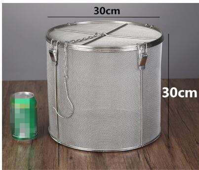 Stor 25*25cm 304 rostfri kryddpåse såssoppa smak kryddlåda te köttkorg gryta slaggseparering durkslag