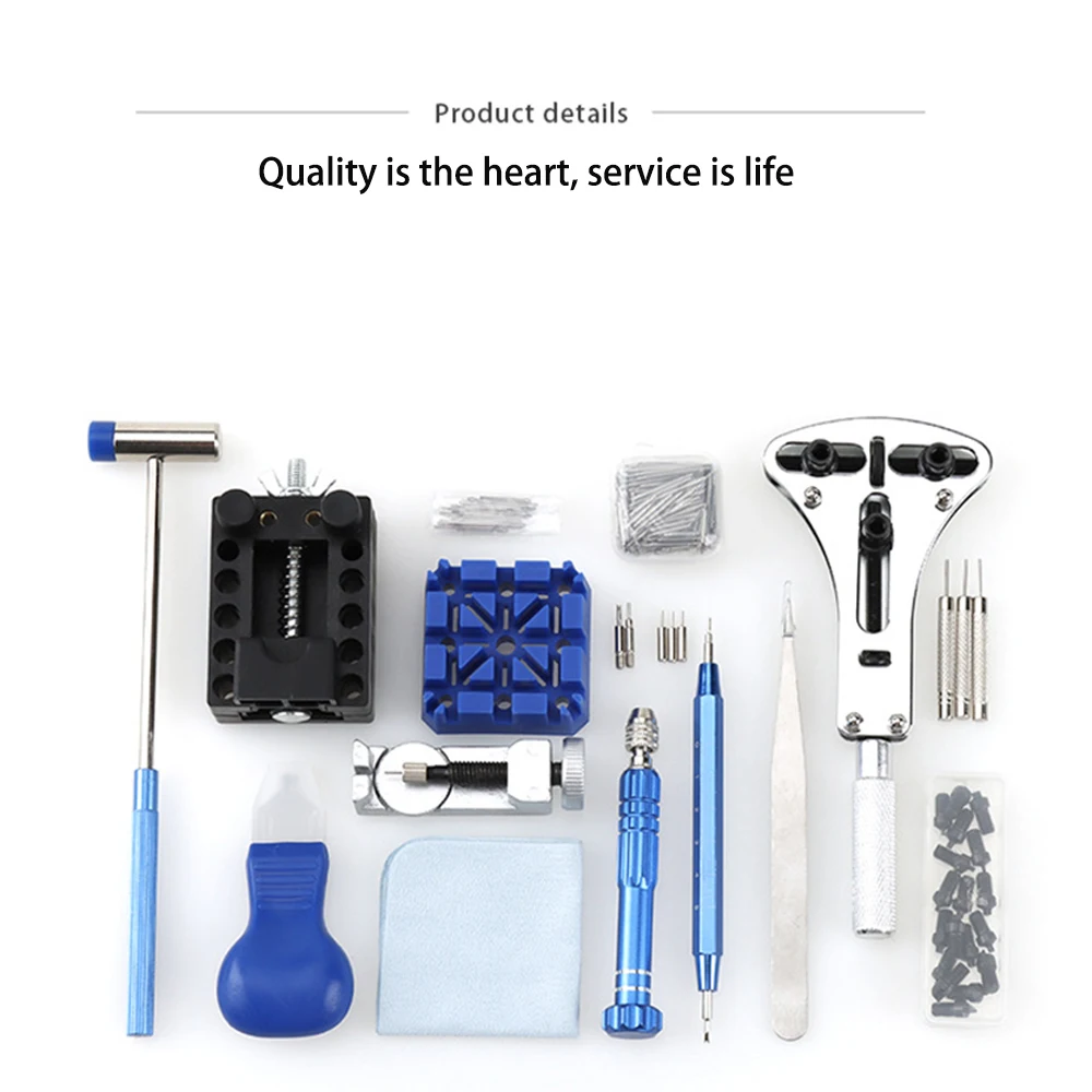 Kit de herramientas de reparación de relojes , juego completo de relojero con bolsa con cremallera para limpieza de mantenimiento y desmontaje, 208 Uds.