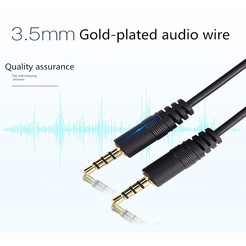 3.5 Mm Jack Audio Kabel Jack 3.5 Mm Male Naar Male Audio Aux Kabel Voor Samsung S10 Auto Hoofdtelefoon Speaker draad Lijn Aux Cord