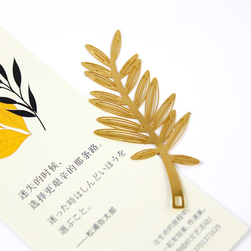 8pcs Golden Feather Bookmarks for Books Butterfly Sunflower Dragonfly Page Marker for Reading Office School Supplies A6409
