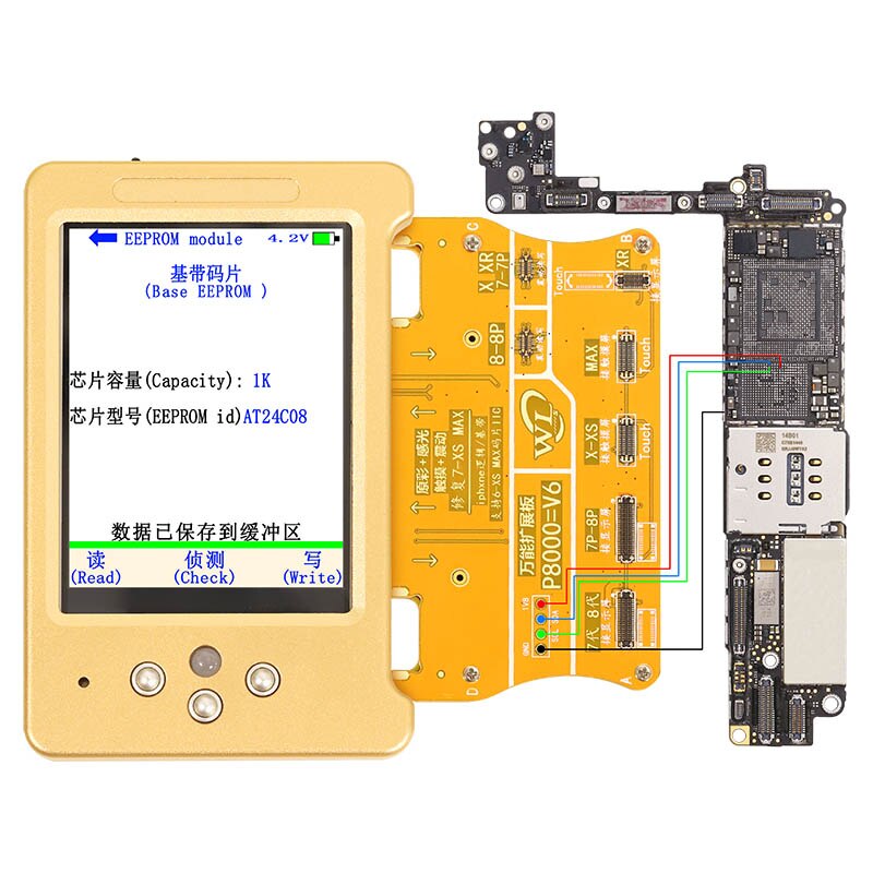 Wl v11 módulo de reparo fotossensível 7 7p 8 x xs xsmax 11 pro fone de ouvido testador programador óptico reparação bateria sensor ferramentas