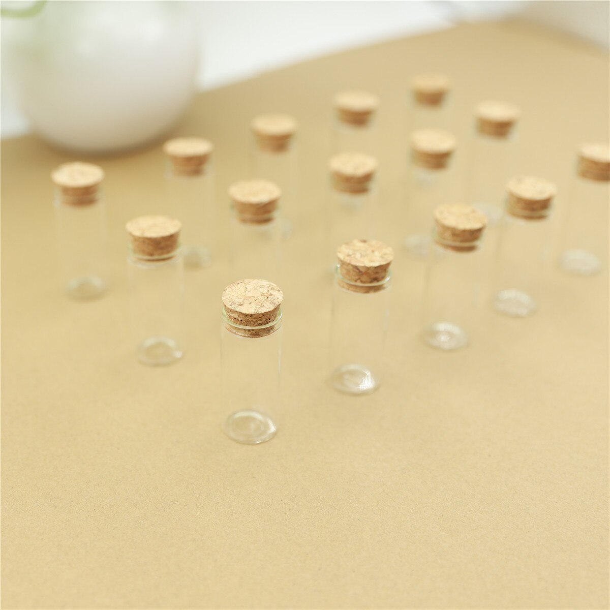 24pieces 22*70mm 15ml Corks Vial Glass Bottles Test Tube Stopper Mini Spice Bottles Container Small DIY Jars Tiny Bottles glass