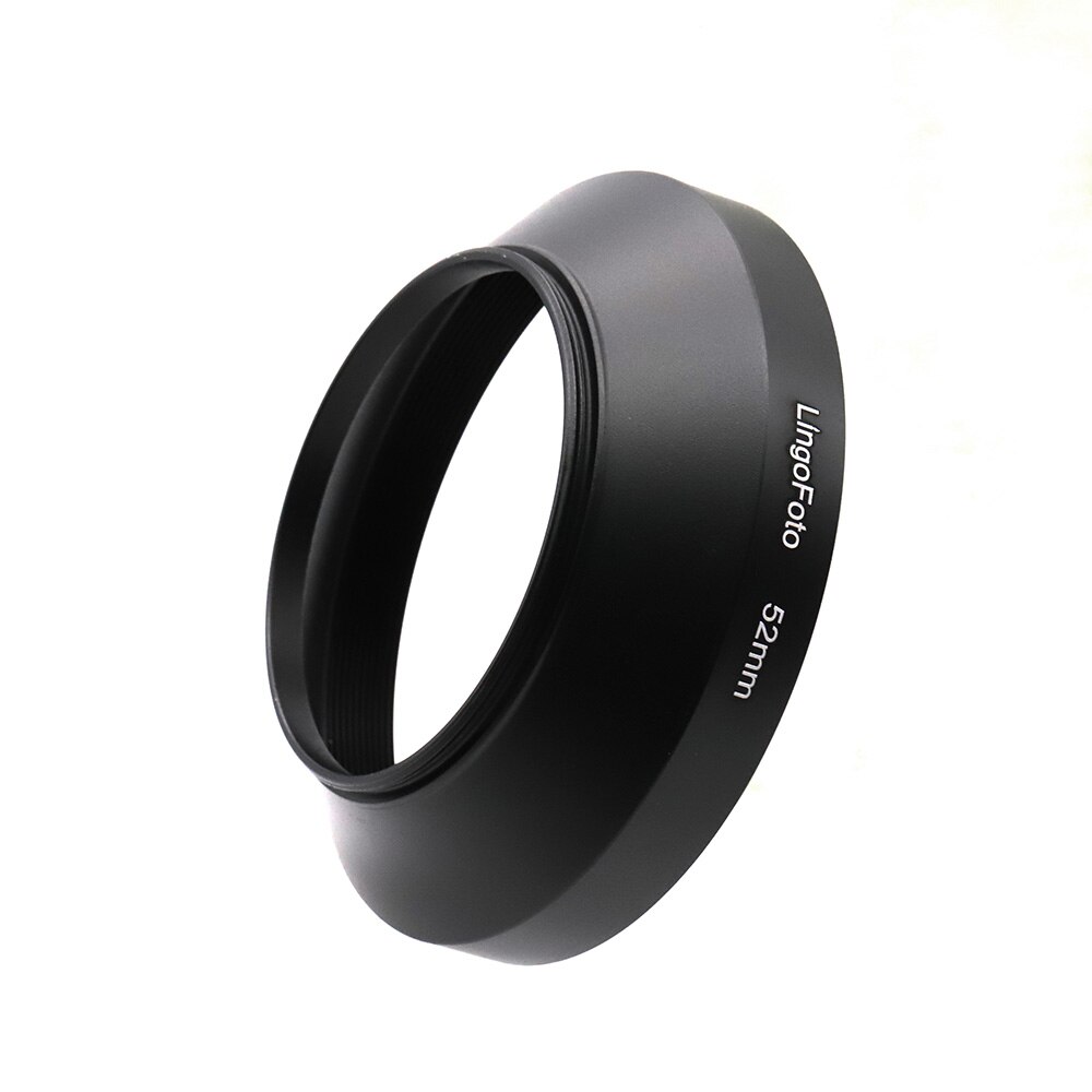 52/55/58/62/67/72/77/82Mm Schroef-In Metalen groothoek Zonnekap Set, lens Hood +-Side Geknepen Lensdop + Reinigingsdoekje